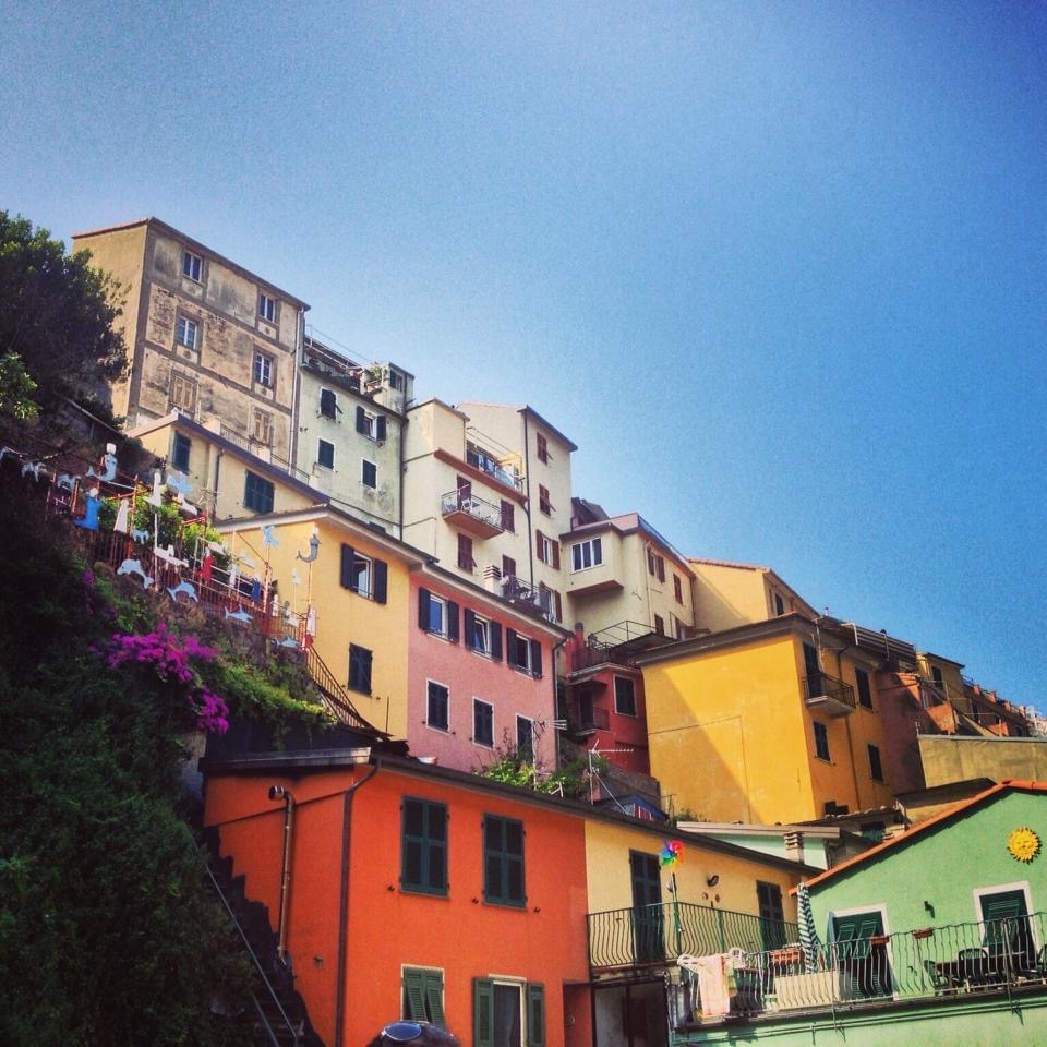 Colourful houses in the town of Vernazza, Cinque Terre, Italy